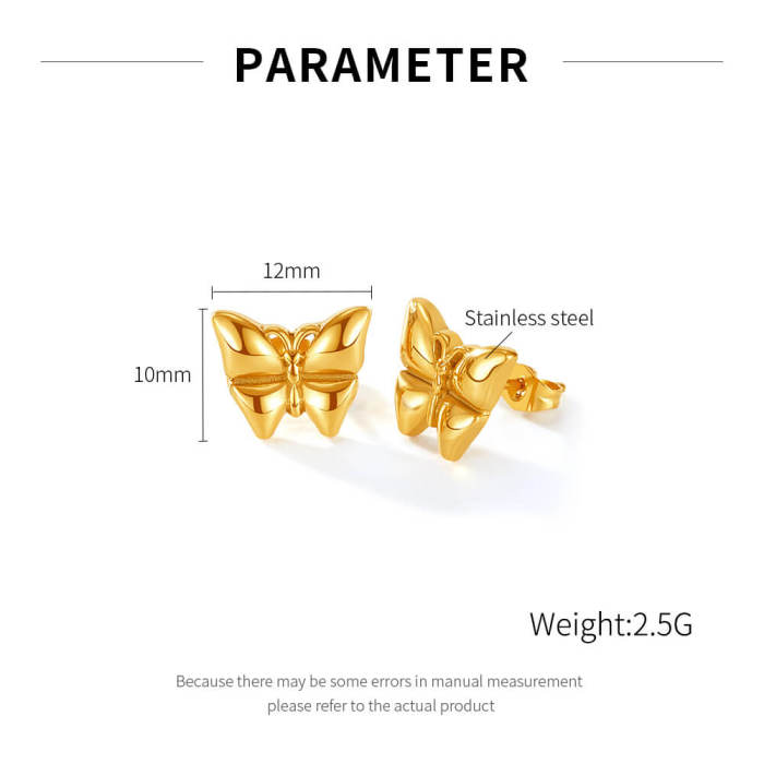 Wholesale Stainless Steel Butterfly Earrings