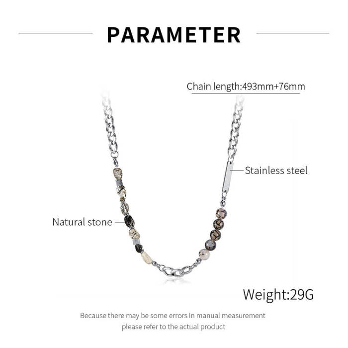 Wholesale Stainless Steel Natural Stone Chain