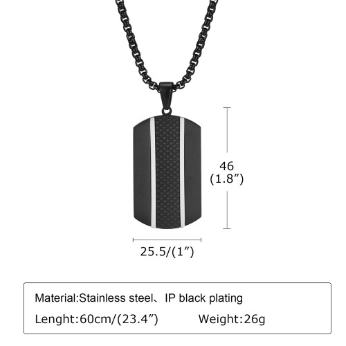 Wholesale Stainless Steel Black Dog Tag