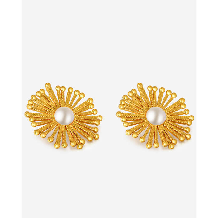Wholesale Stainless Steel Flower Earring