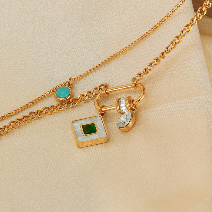 Wholesale Steel Double Layers Necklace for Women