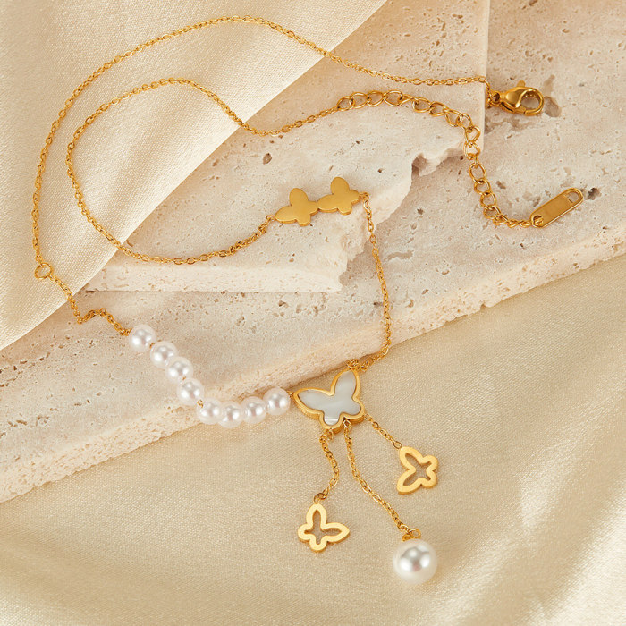 Wholesale Stainless Steel Butterfly Necklaces