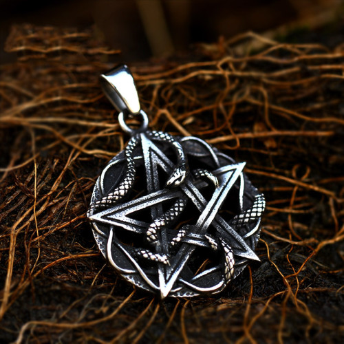 Wholesale Stainless Steel Coiled Snake Pendant