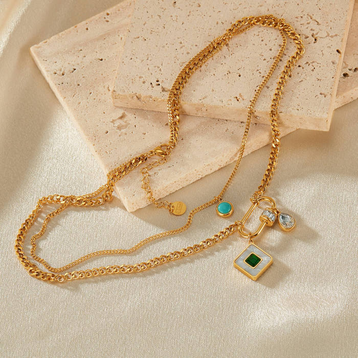 Wholesale Steel Double Layers Necklace for Women