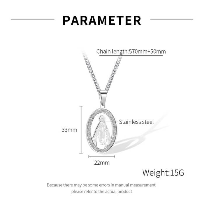 Wholesale Stainless Steel Holy Mother Pendant