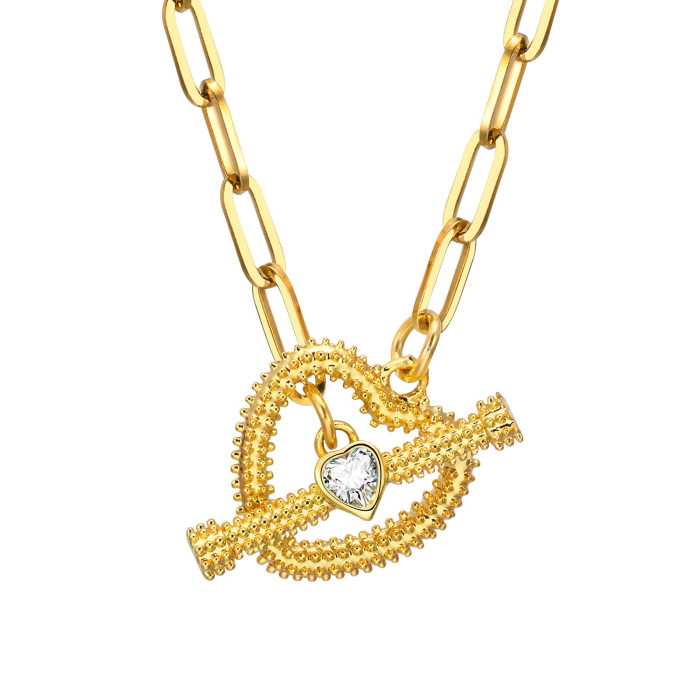 Wholesale Stainless Steel Plated Gold Women's Necklace