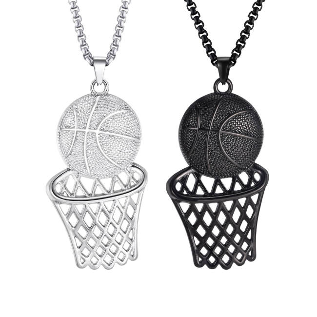 Wholesale Stainless Steel Basketball Frame Pendant