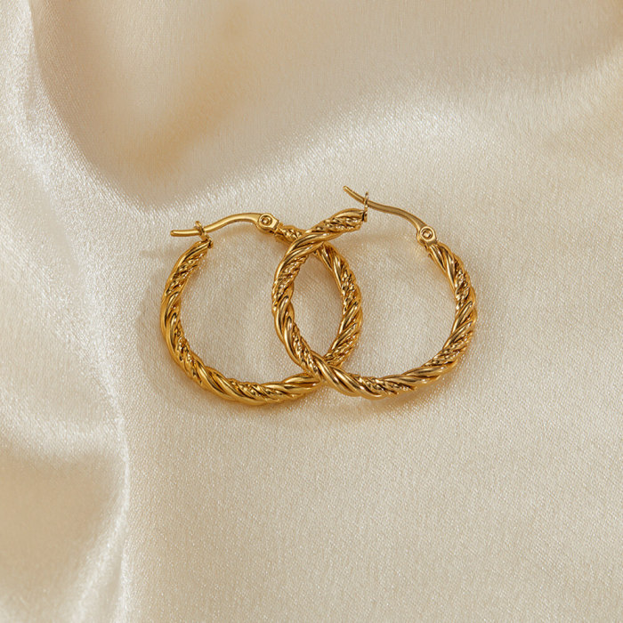 Wholesale Stainless Steel Twist Earrings