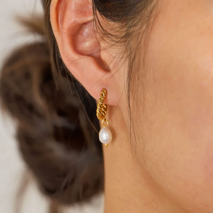 Wholesale Stainless Steel Stud Earring with Pearl