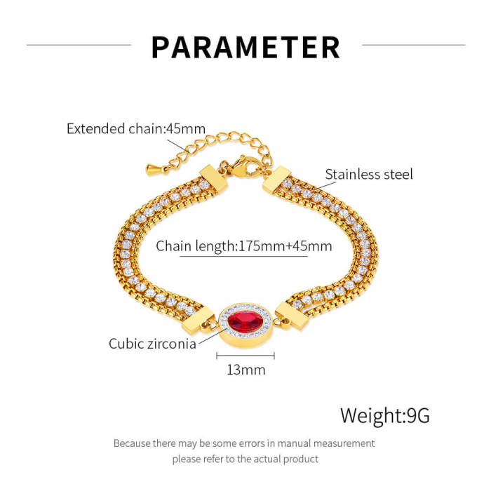 Wholesale Stainless Steel and CZ Chain Bracelet