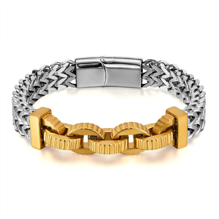 Wholesale Stainless Steel Gear Men's Bracelet