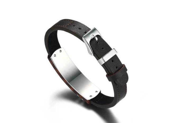 Wholesale Stainless Steel Rosewood Veneer Bracelet
