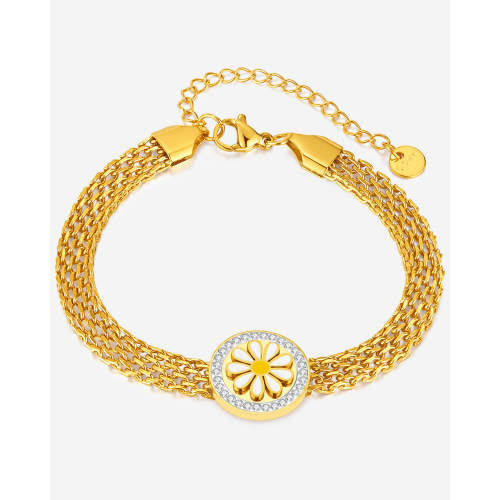Wholesale Stainless Steel Daisy Bracelet