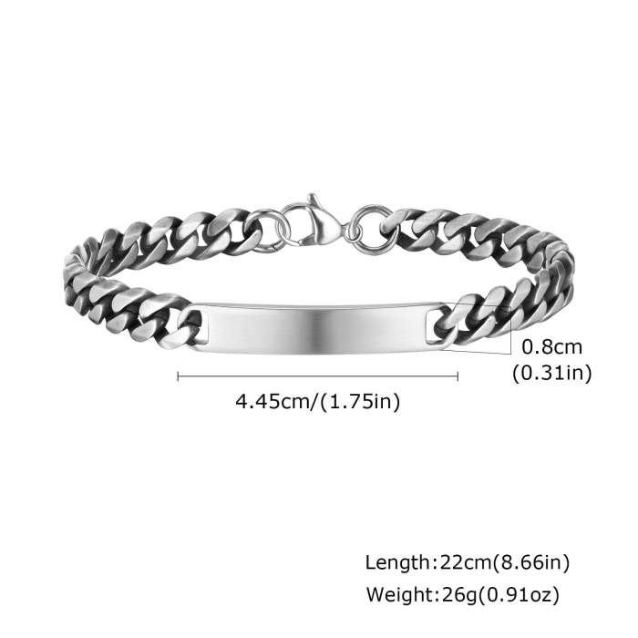 Wholesale Stainless Steel Blank Plate Bracelet