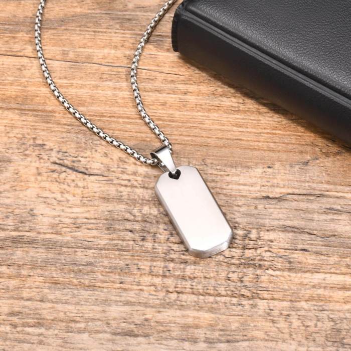 Wholesale Stainless Steel Mens Engravable Necklace