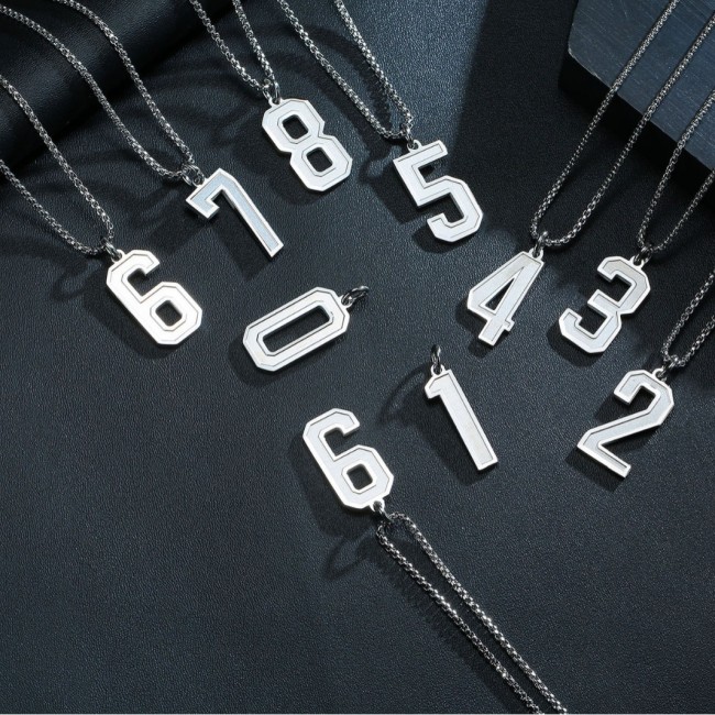 Wholesale Stainless Steel Number 0-9 Pendant