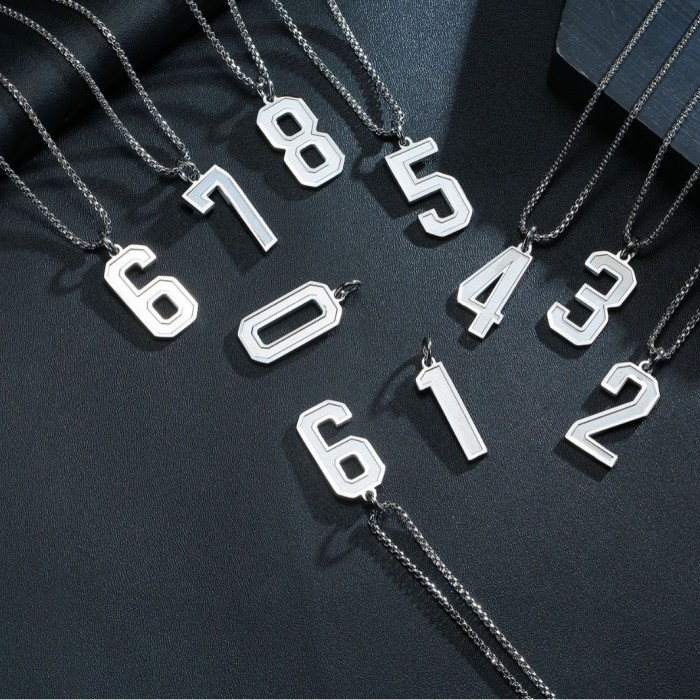 Wholesale Stainless Steel Number 0-9 Pendant