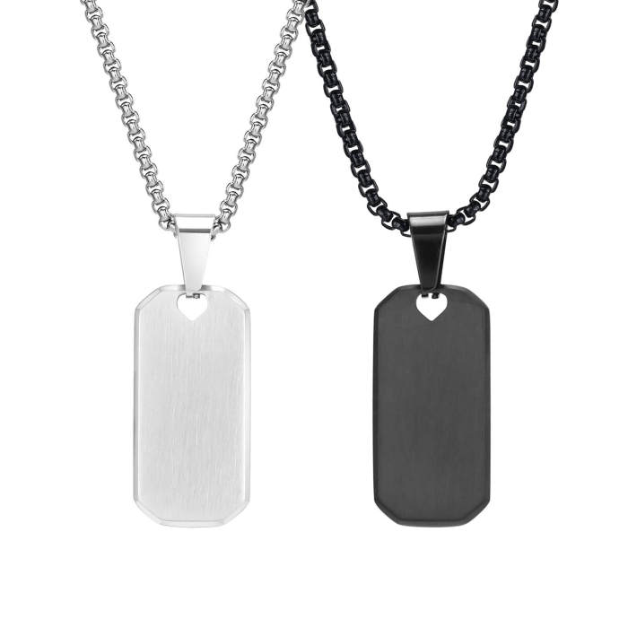 Wholesale Stainless Steel Mens Engravable Necklace