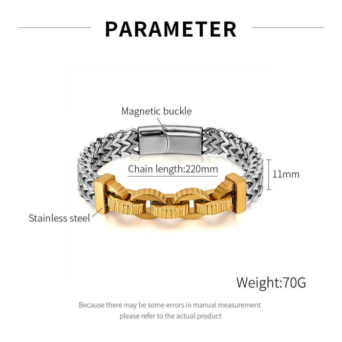 Wholesale Stainless Steel Gear Men's Bracelet