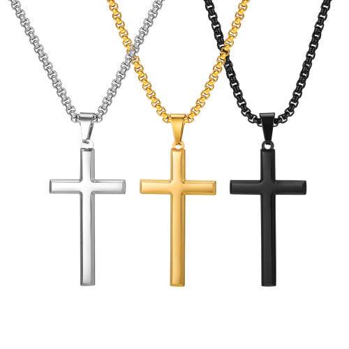 Wholesale Stainless Steel Glossy Cross Pendant