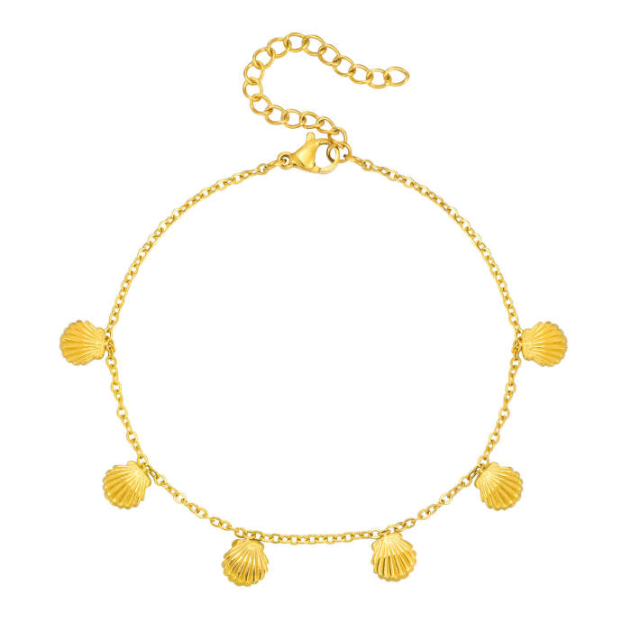 Wholesale Stainless Steel Shell Anklet