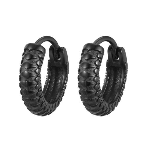 Wholesale Stainless Steel Mens Black Earrings