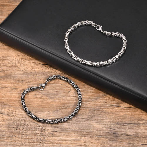 Wholesale Stainless Steel Byzantine Chain Bracelet