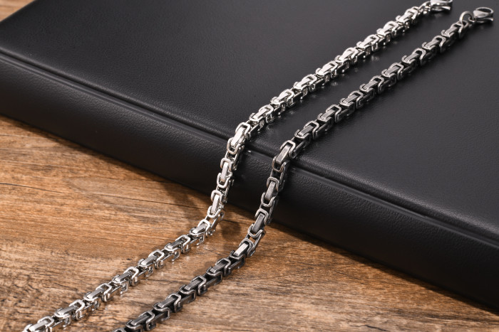 Wholesale Stainless Steel Byzantine Chain Bracelet