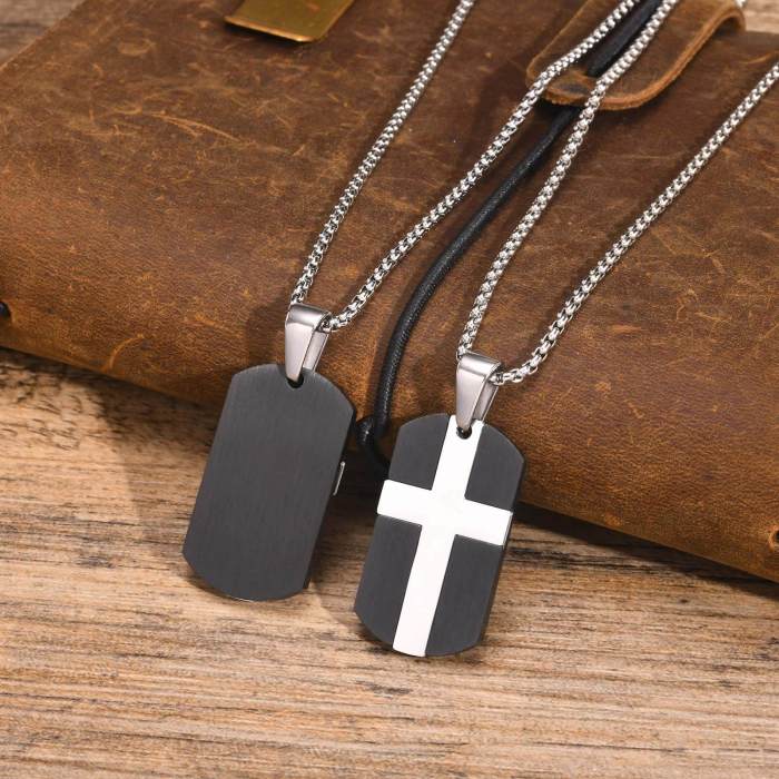 Wholesale Stainless Steel Cross Dog Tag