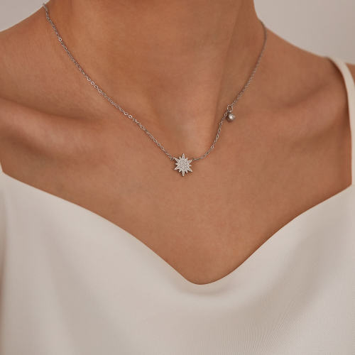 Wholesale Stainless Steel Sunflower Pendant