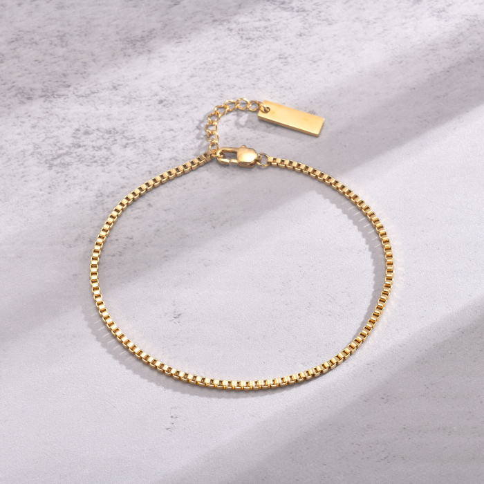 Wholesale Stainless Steel Box Chain Bracelet