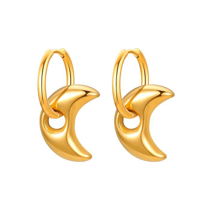 Wholesale Stainless Steel Star Moon Heart Earrings