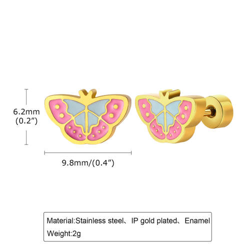 Wholesale Stainless Steel Butterfly Earrings