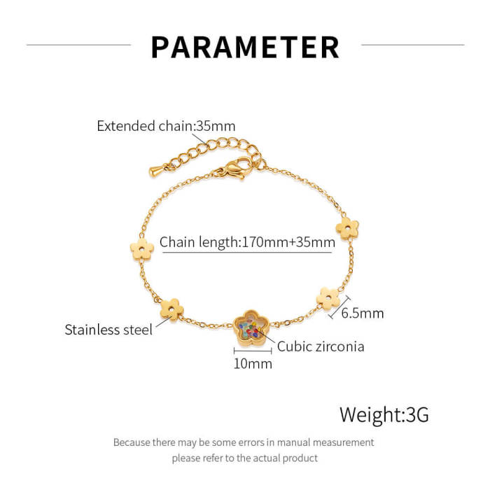 Wholesale Stainless Steel Flower Bracelet