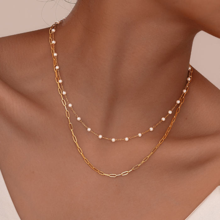 Wholesale Stainless Steel Stacking Necklace