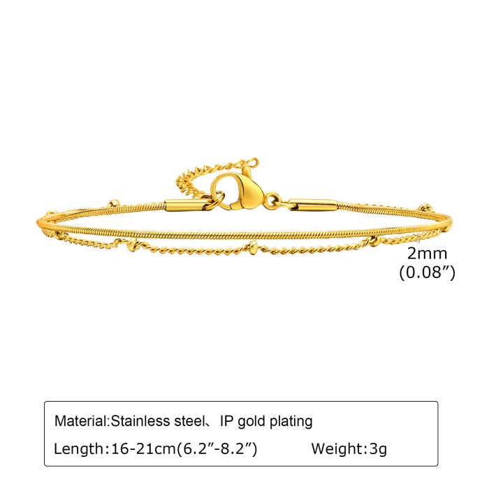 Wholesale Stainless Steel Double-layered bracelet