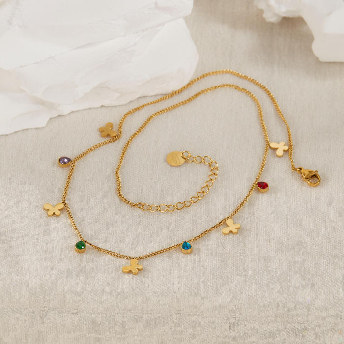 Wholesale Stainless Steel Butterfly Pendant Necklace