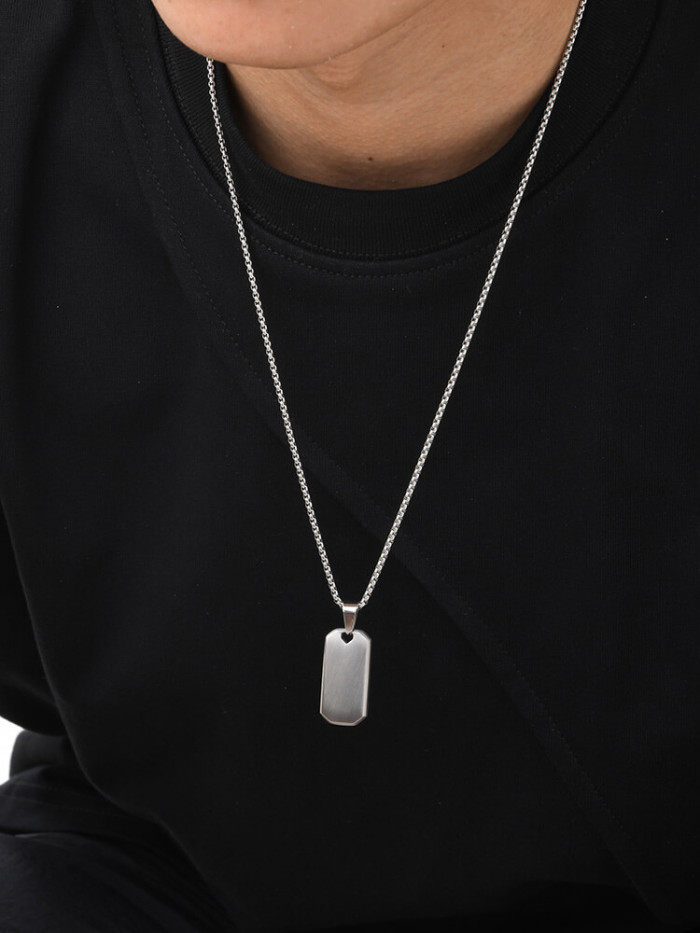 Wholesale Stainless Steel Mens Engravable Necklace