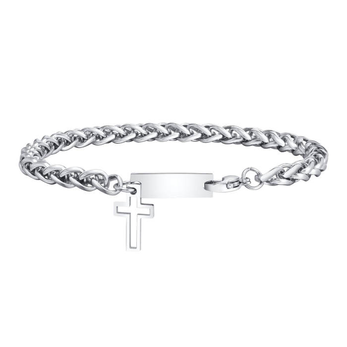Wholesale Stainless Steel Custom Bracelet with Corss