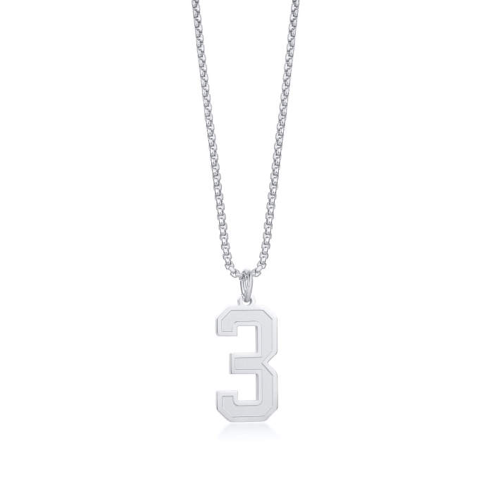 Wholesale Stainless Steel Number 0-9 Pendant