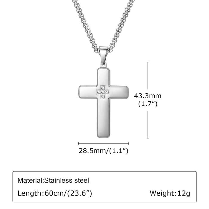 Wholesale Stainless Steel Zircon Cross