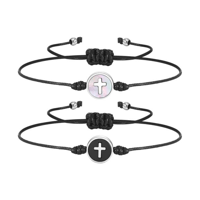 Wholesale Simple Cross Bracelet for Couple