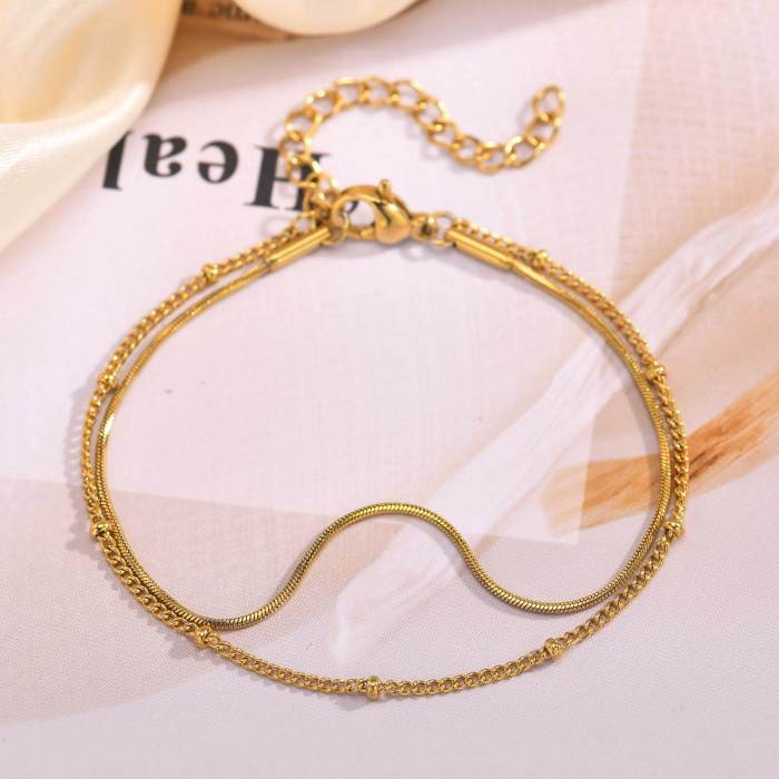 Wholesale Stainless Steel Double-layered bracelet