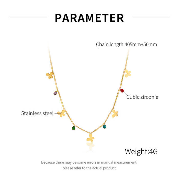 Wholesale Stainless Steel Butterfly Pendant Necklace