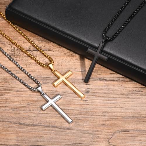 Wholesale Stainless Steel Glossy Cross Pendant