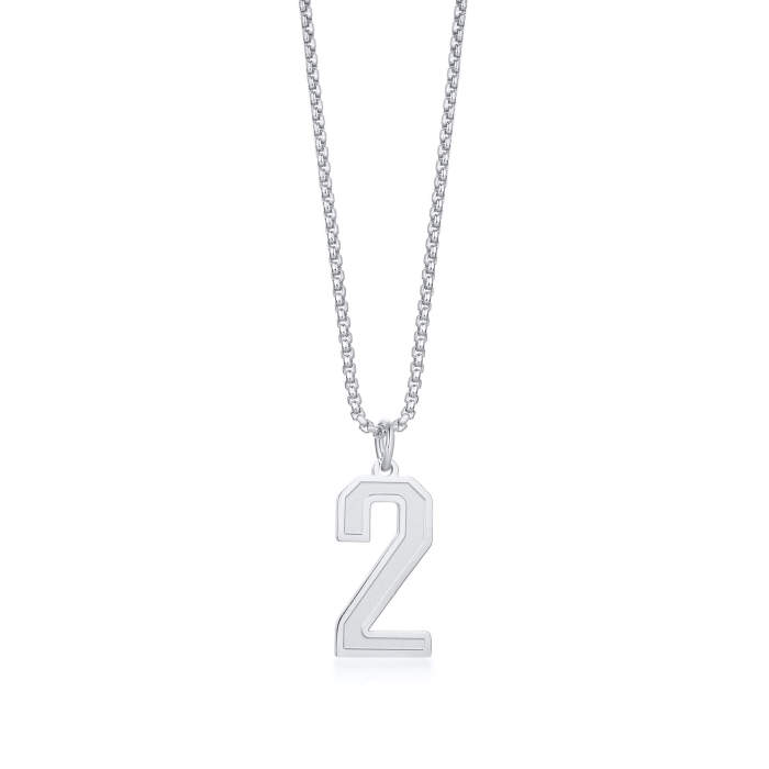 Wholesale Stainless Steel Number 0-9 Pendant