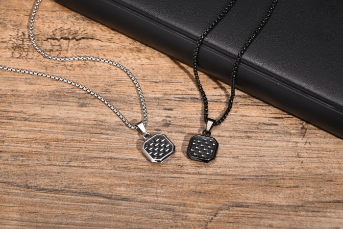Wholesale Stainless Steel Pendant with Carbon Fiber
