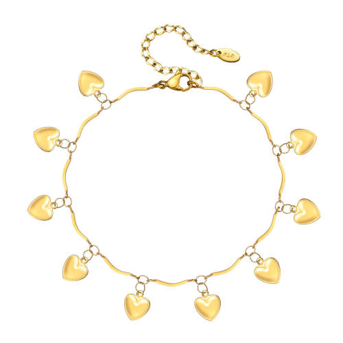 Wholesale Stainless Steel Anklets with Hearts