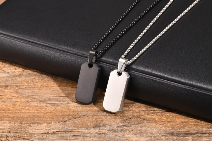 Wholesale Stainless Steel Mens Engravable Necklace
