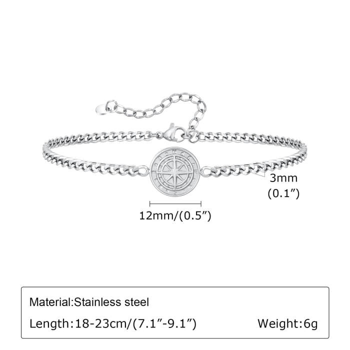 Wholesale Stainless Steel Compass Bracelets